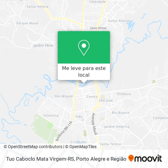 Tuo Caboclo Mata Virgem-RS mapa