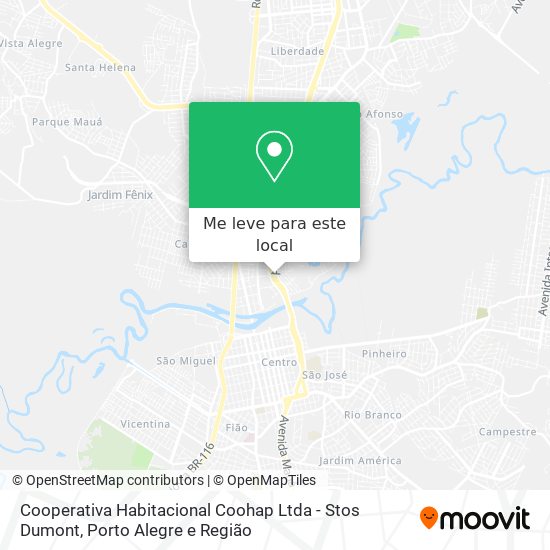 Cooperativa Habitacional Coohap Ltda - Stos Dumont mapa