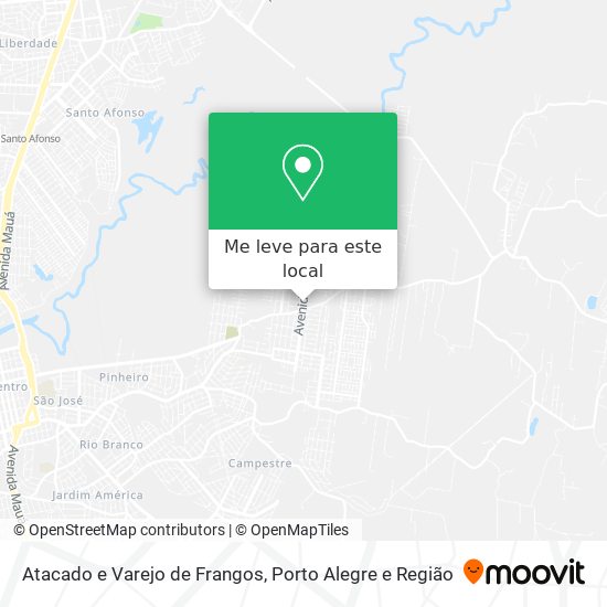 Atacado e Varejo de Frangos mapa