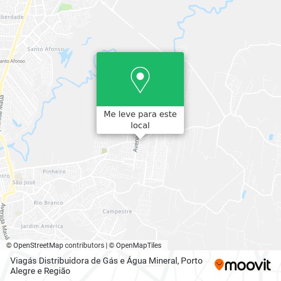 Viagás Distribuidora de Gás e Água Mineral mapa