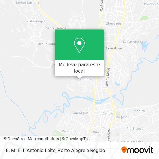 E. M. E. I. Antônio Leite mapa