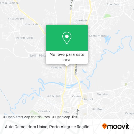 Auto Demolidora Uniao mapa