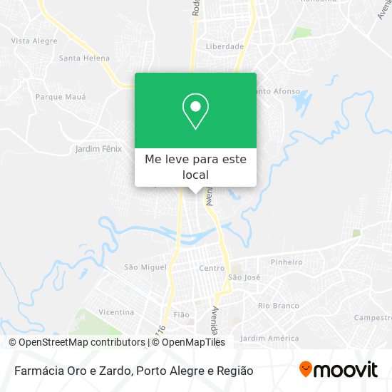 Farmácia Oro e Zardo mapa