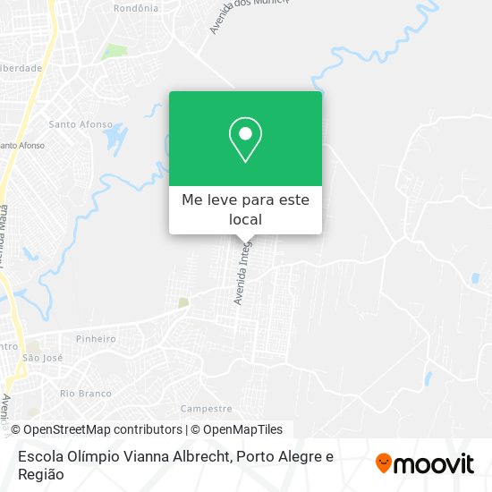 Escola Olímpio Vianna Albrecht mapa