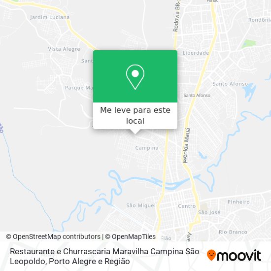 Restaurante e Churrascaria Maravilha Campina São Leopoldo mapa