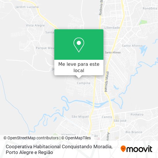 Cooperativa Habitacional Conquistando Moradia mapa