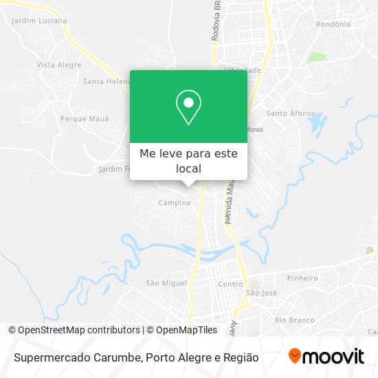 Supermercado Carumbe mapa