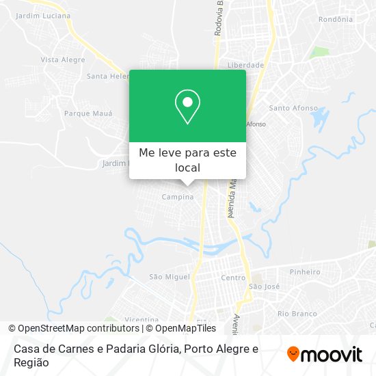 Casa de Carnes e Padaria Glória mapa