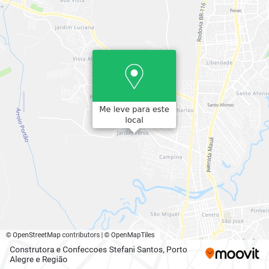 Construtora e Confeccoes Stefani Santos mapa