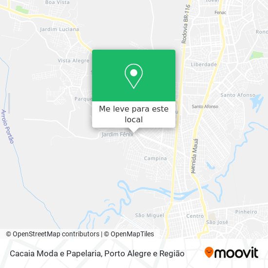 Cacaia Moda e Papelaria mapa