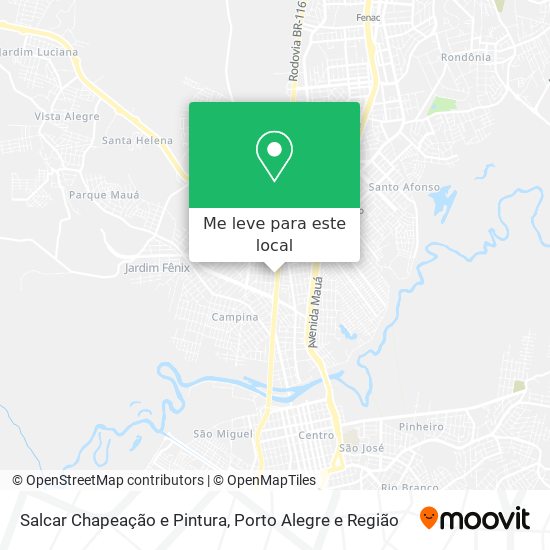 Salcar Chapeação e Pintura mapa