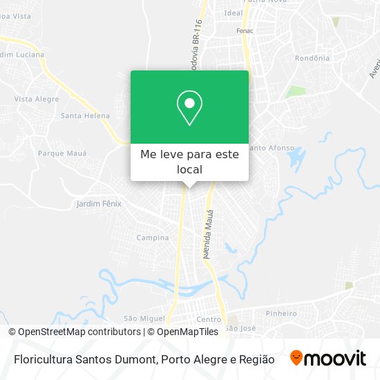 Floricultura Santos Dumont mapa