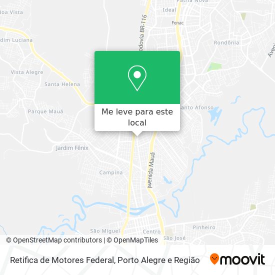 Retifica de Motores Federal mapa