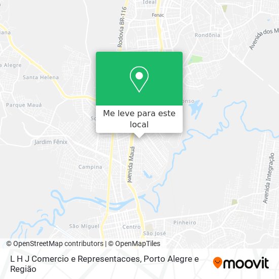 L H J Comercio e Representacoes mapa