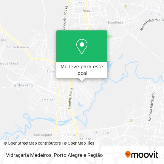 Vidraçaria Medeiros mapa
