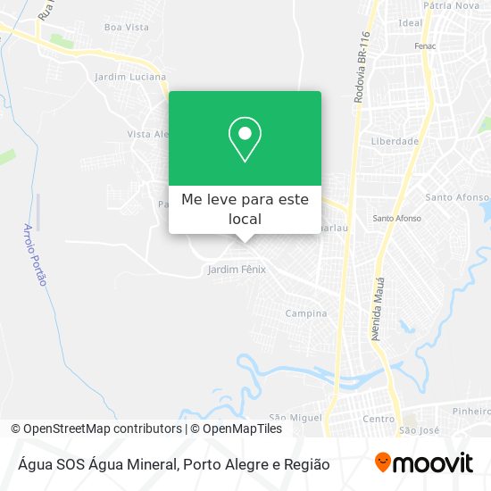 Água SOS Água Mineral mapa