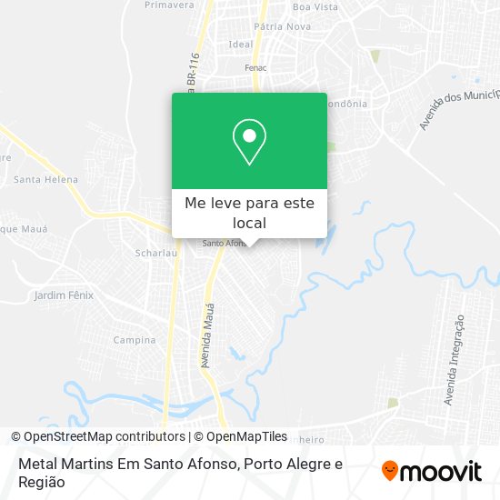 Metal Martins Em Santo Afonso mapa