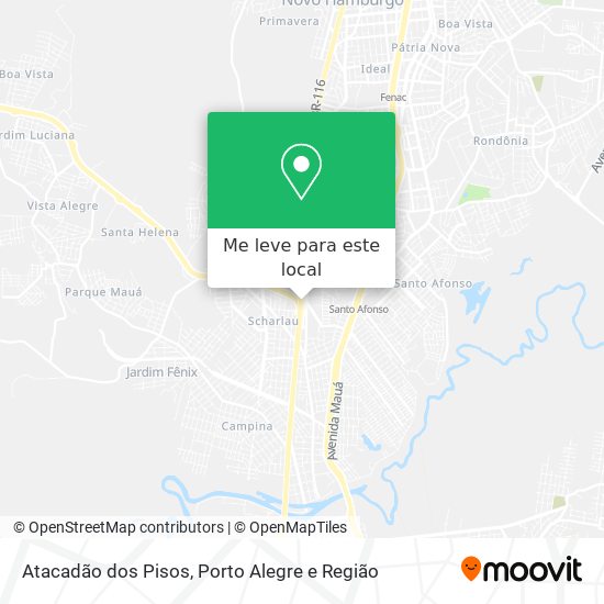 Atacadão dos Pisos mapa