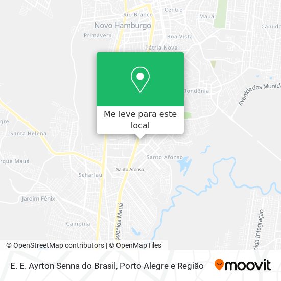 E. E. Ayrton Senna do Brasil mapa