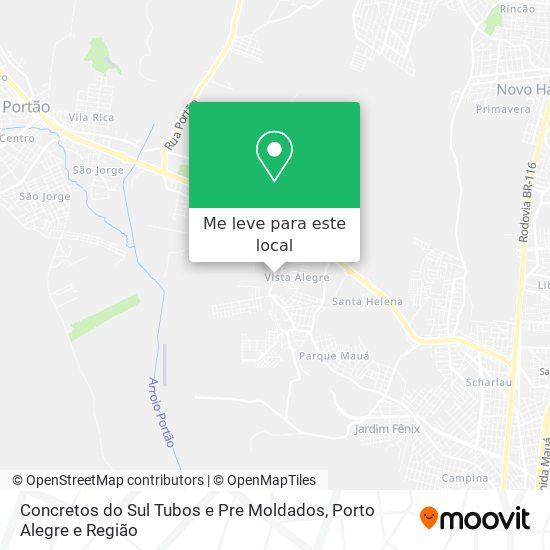 Concretos do Sul Tubos e Pre Moldados mapa