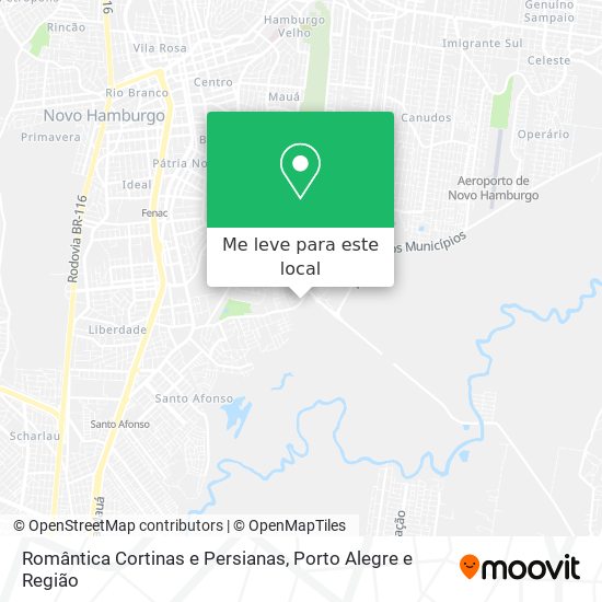 Romântica Cortinas e Persianas mapa