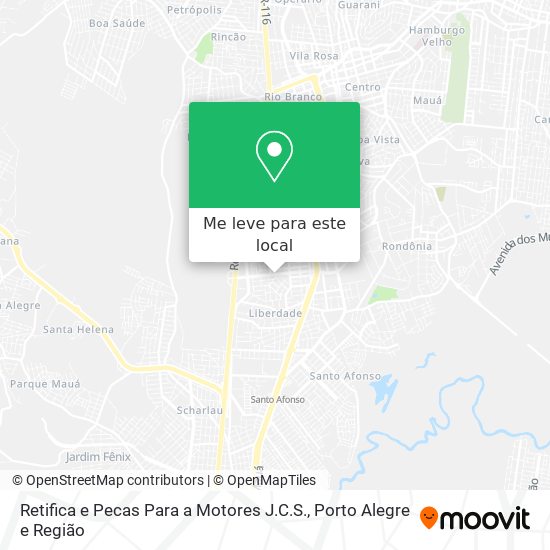 Retifica e Pecas Para a Motores J.C.S. mapa