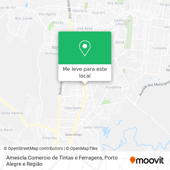 Amescla Comercio de Tintas e Ferragens mapa