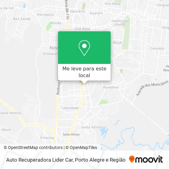 Auto Recuperadora Lider Car mapa