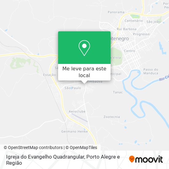 Igreja do Evangelho Quadrangular mapa