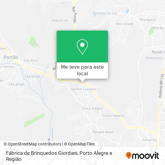 Fábrica de Brinquedos Giordani mapa