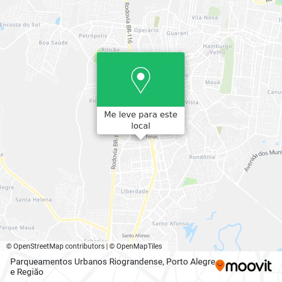 Parqueamentos Urbanos Riograndense mapa