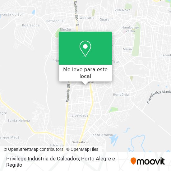 Privilege Industria de Calcados mapa