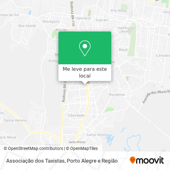 Associação dos Taxistas mapa