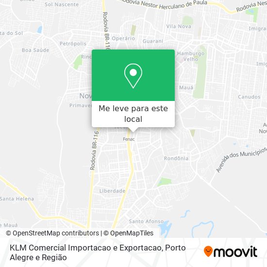 KLM Comercial Importacao e Exportacao mapa