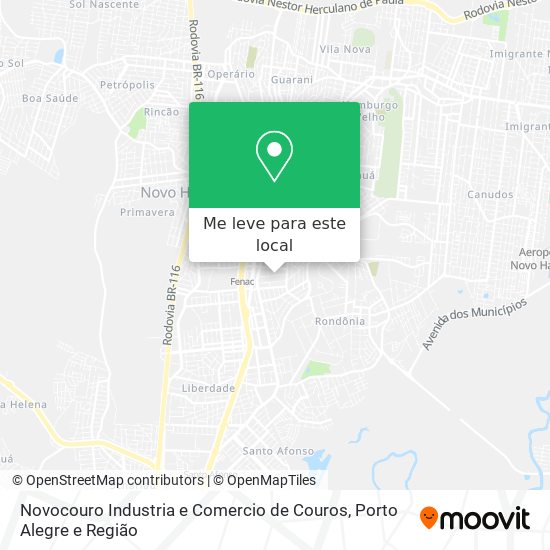 Novocouro Industria e Comercio de Couros mapa