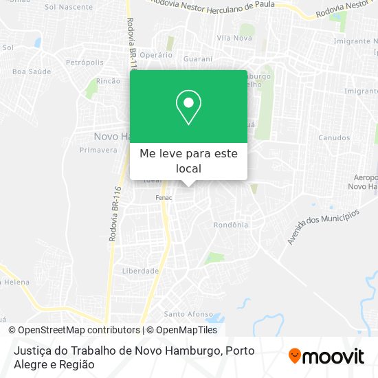 Justiça do Trabalho de Novo Hamburgo mapa