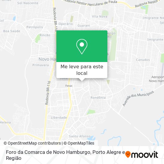 Foro da Comarca de Novo Hamburgo mapa