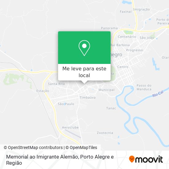 Memorial ao Imigrante Alemão mapa