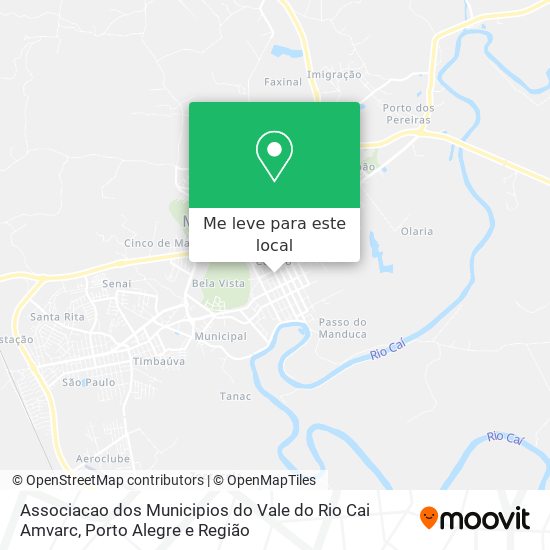 Associacao dos Municipios do Vale do Rio Cai Amvarc mapa