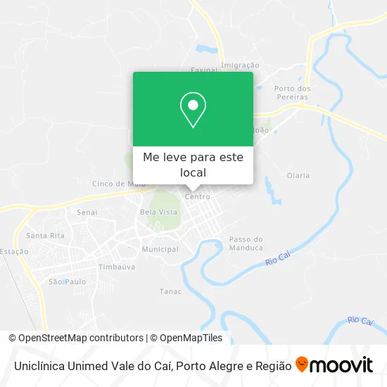 Uniclínica Unimed Vale do Caí mapa