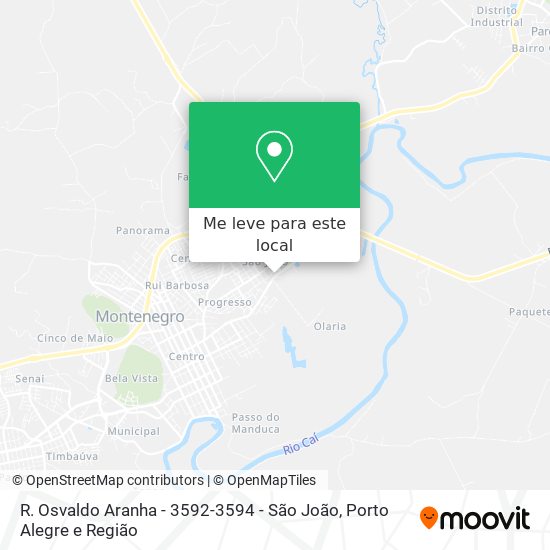 R. Osvaldo Aranha - 3592-3594 - São João mapa