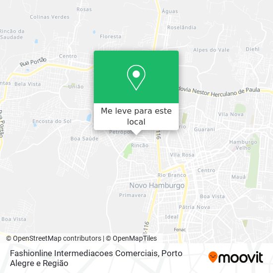 Fashionline Intermediacoes Comerciais mapa