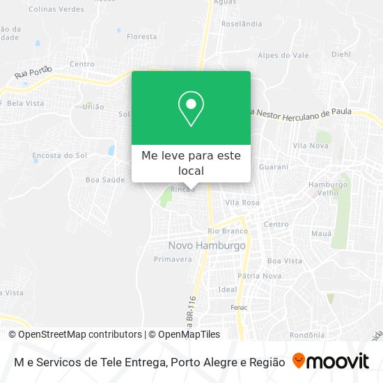 M e Servicos de Tele Entrega mapa