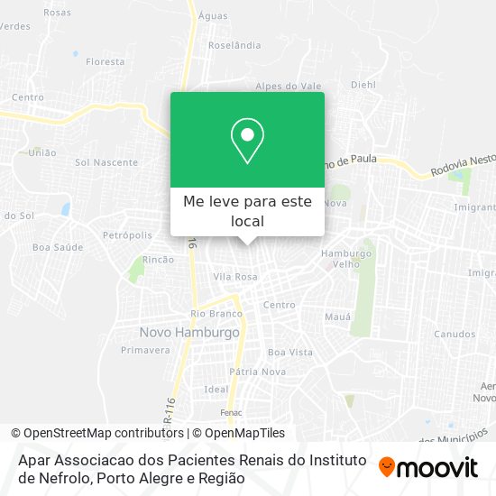 Apar Associacao dos Pacientes Renais do Instituto de Nefrolo mapa