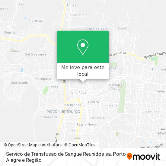 Servico de Transfusao de Sangue Reunidos sa mapa