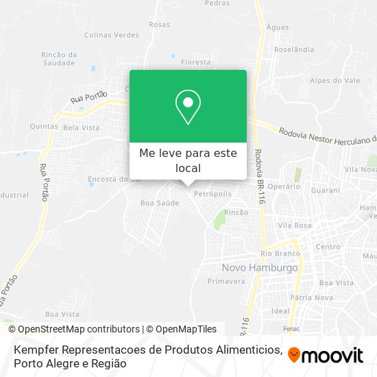 Kempfer Representacoes de Produtos Alimenticios mapa