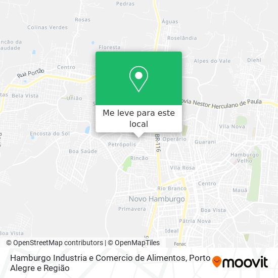 Hamburgo Industria e Comercio de Alimentos mapa