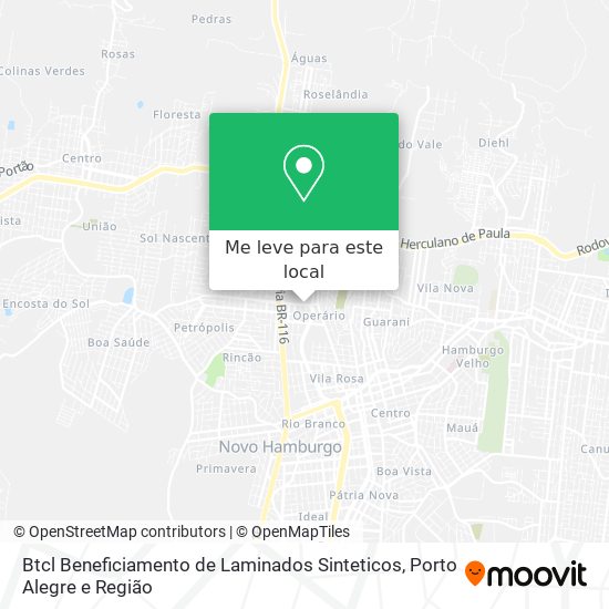 Btcl Beneficiamento de Laminados Sinteticos mapa