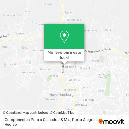 Componentes Para a Calcados S M a mapa