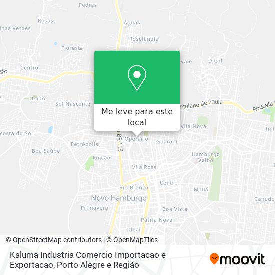 Kaluma Industria Comercio Importacao e Exportacao mapa